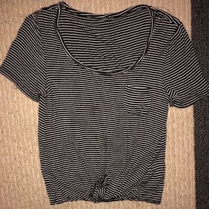 Black tie knot shirt